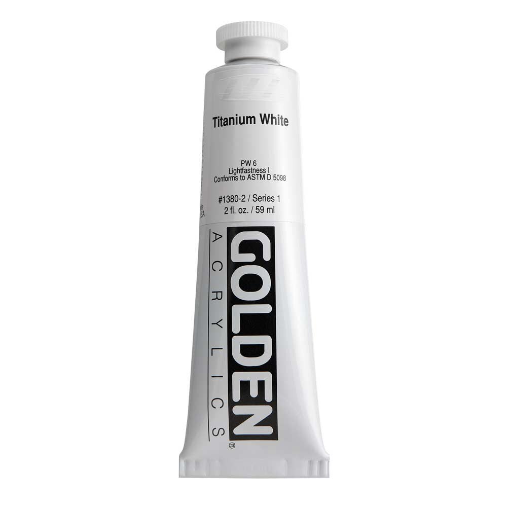 Golden Heavy Body Acrylic Tube 2oz Titanium White